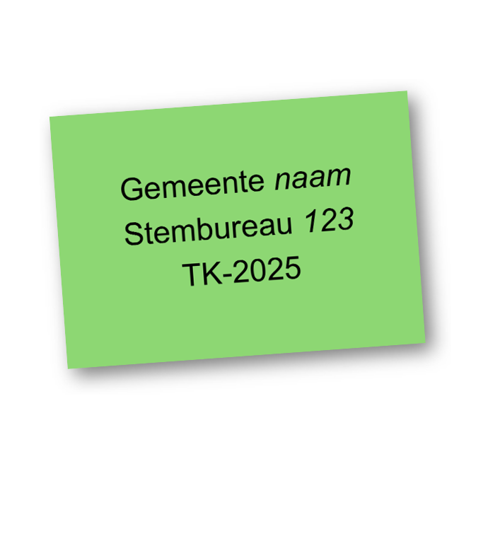 Labels t.b.v. transportbox en stembus (maatwerk - prijs op aanvraag)